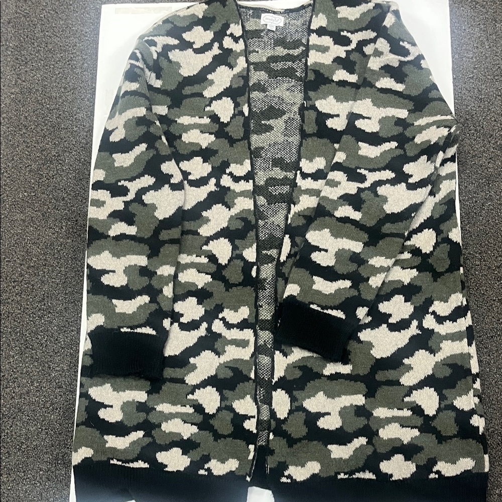 Mud Pie Camouflage Knit Cardigan